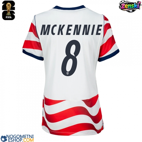 Ženski Nogometni dresi Združene države Weston McKennie #8 Domači SP 2026 Kratek Rokav